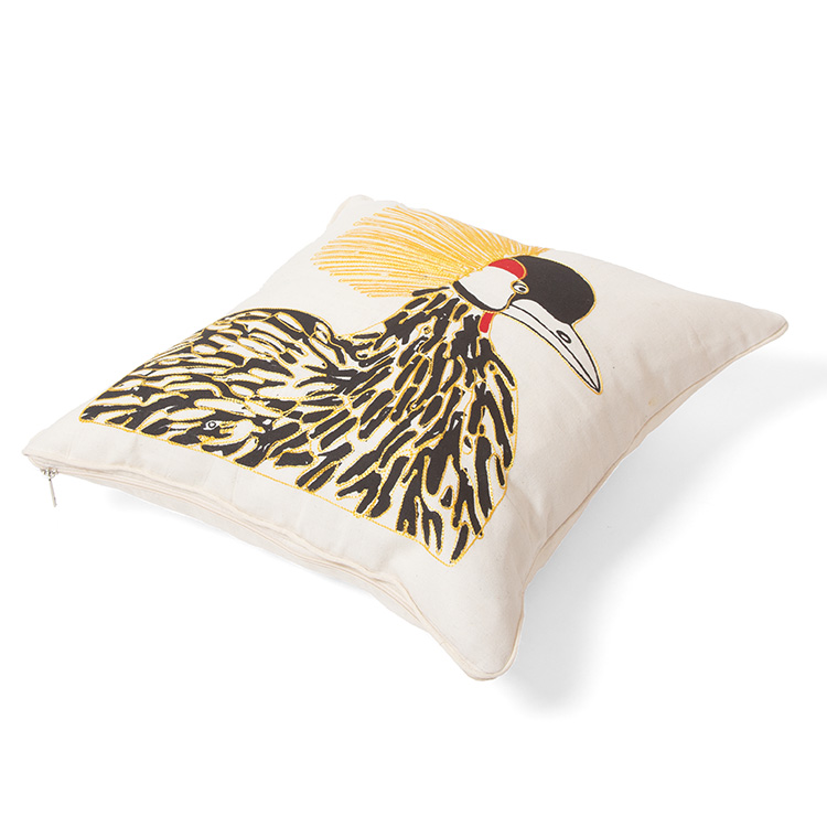 Crested crane cushion cover | Gallery 1