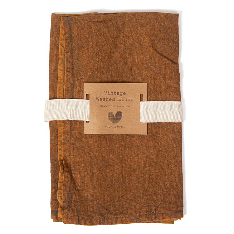 Cinnamon linen euro pillowcase | Gallery 1