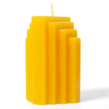 Yellow deco candle
