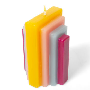Multi-colour deco candle