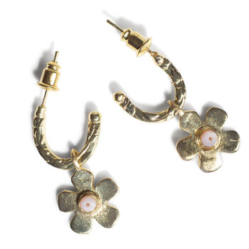 Daisy hoops earrings