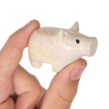 Lucky soapstone pig