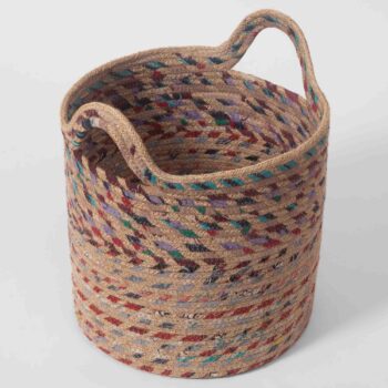 Jute rope and sari basket