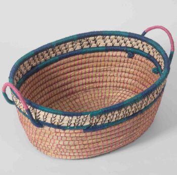 Oval kaisa basket with handles